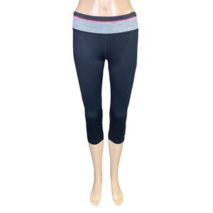 Lukka Womens Capri Leggings Athletic Workout Yoga Sporty Black Gray Pink Small